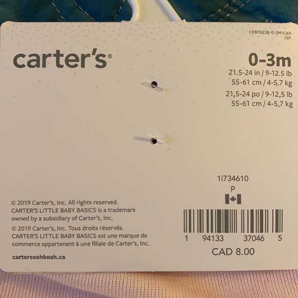 Set of two infant hats & 3 pairs of mittens - Picture 5 of 5